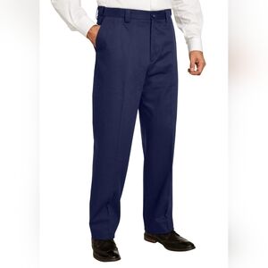 Worthington Mens Trouser Wrinkle Free 20W Waist Navy Platoon Pants New